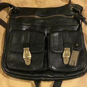 Vintage KG&B black faux leather purse